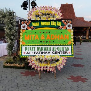 papan bunga happy wedding 1